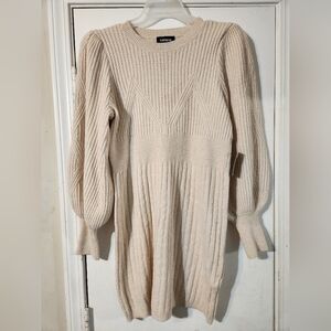 Ballon sleeve sweater dress